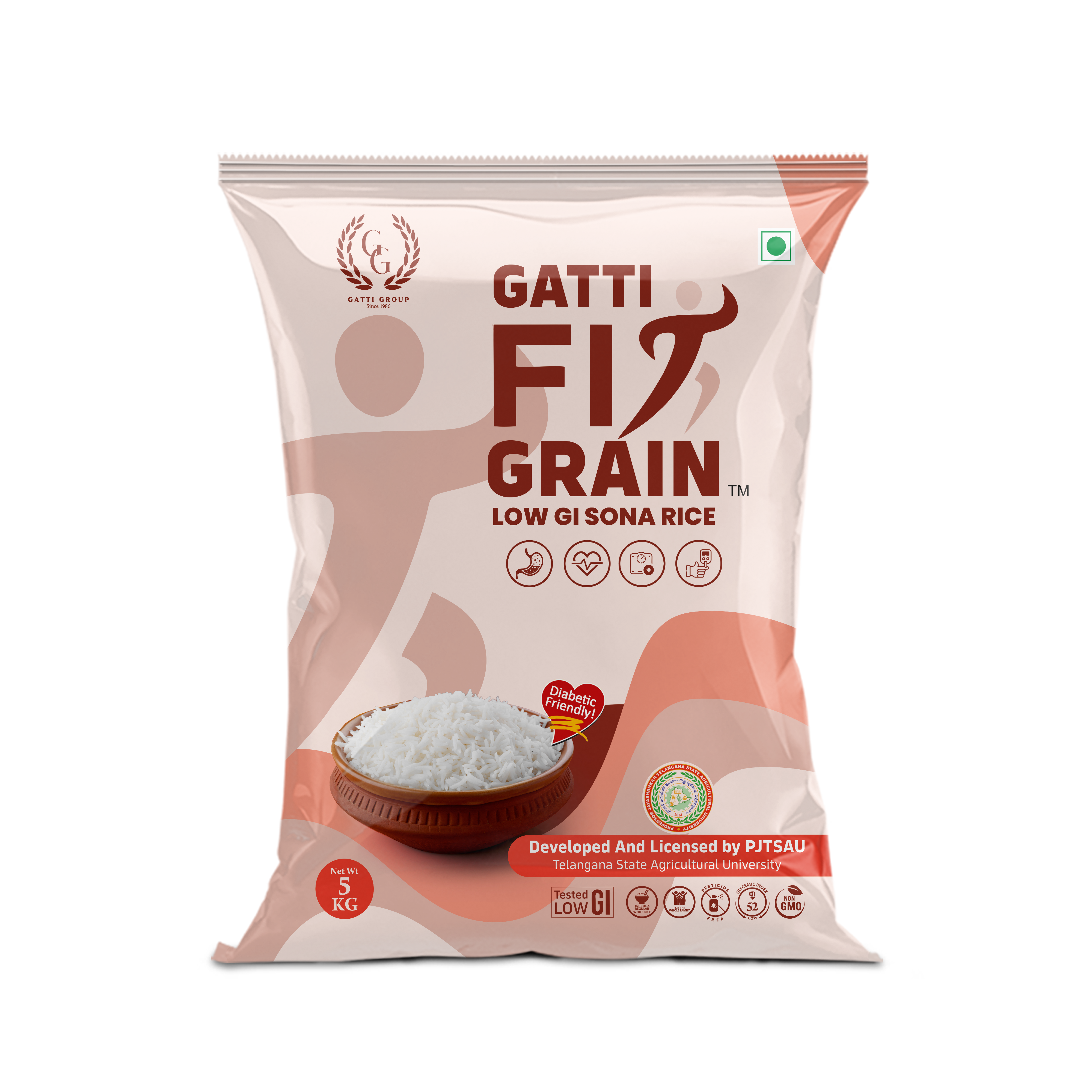 Gatti fit Grain: Low GI Sona Rice 5kg